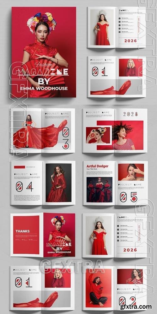 Fashion Magazine Design Template B8AXMM3