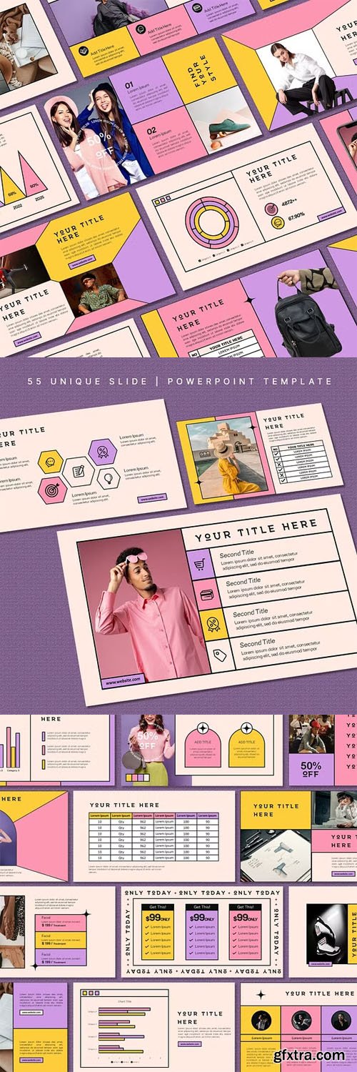 Line Retro Powerpoint Presentation Template