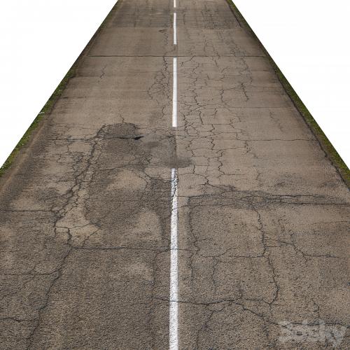 Old asphalt road - 35 meters