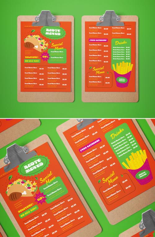 Food Menu Layout