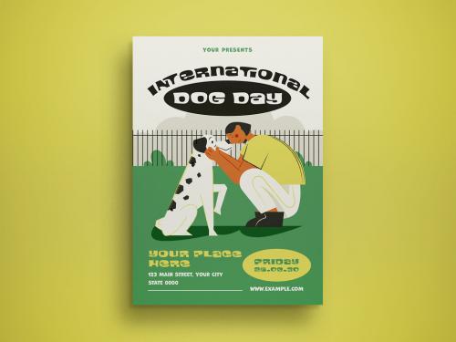 International Dog Day Flyer Layout