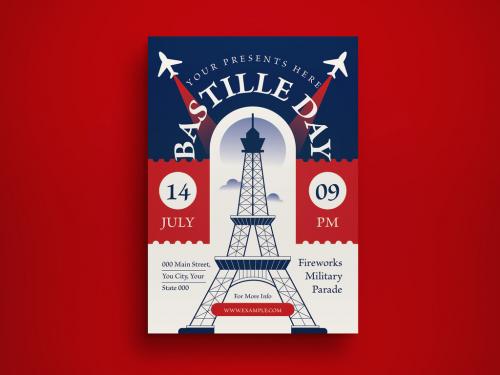 Bastille Day Flyer Layout