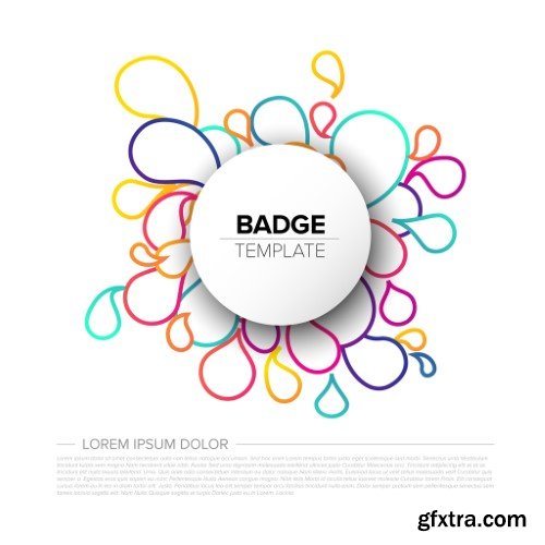 Colorful Badge or Tag Layout