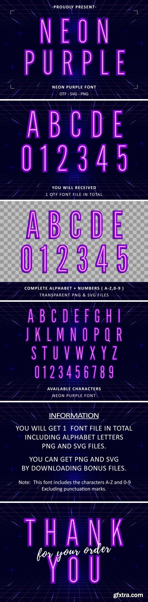 Neon Purple Font