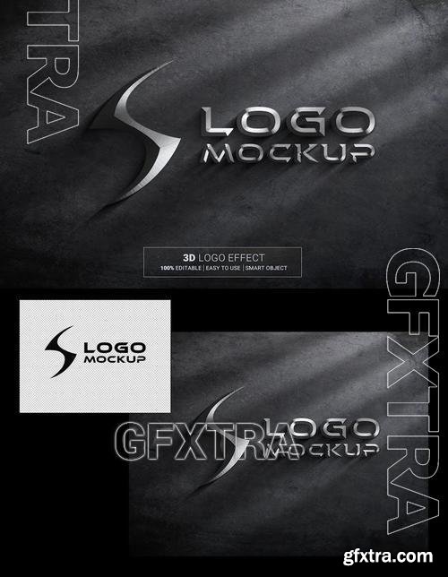 Metallic 3D Logo Mockup VT8HDTA