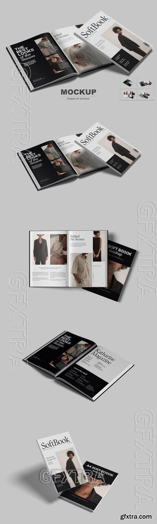 A4 Soft Book Mockup S7NAD2K