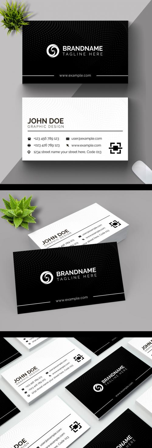 Black Business Card Design