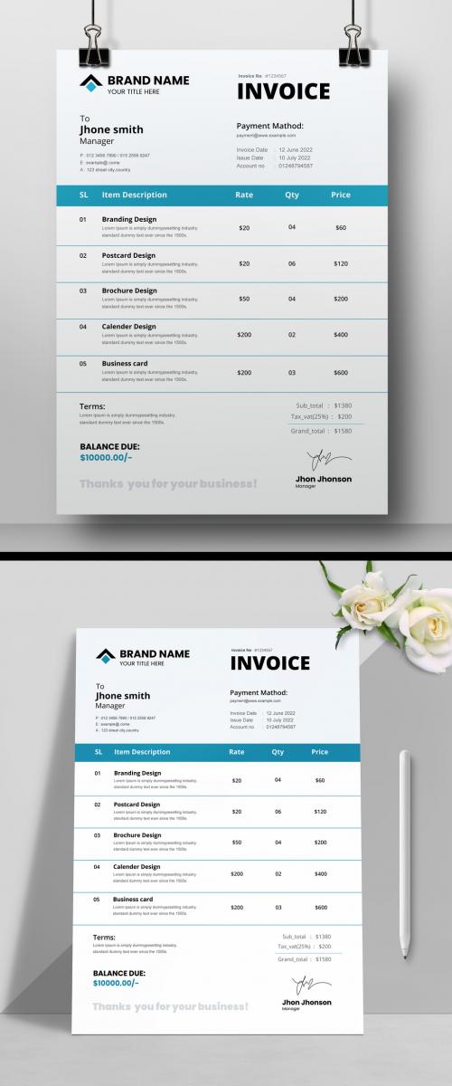 Minimal Invoice Layout