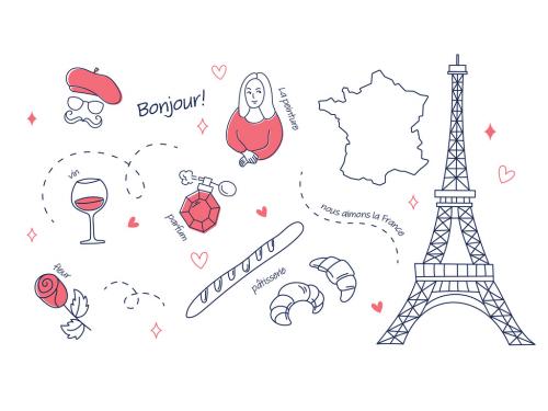 France French Clipart Illustrations