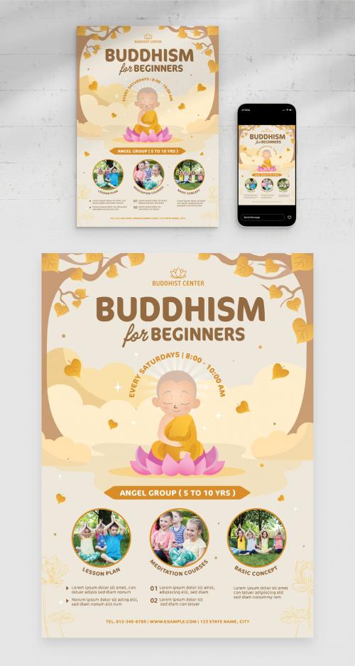 Buddhism Flyer Poster Layout