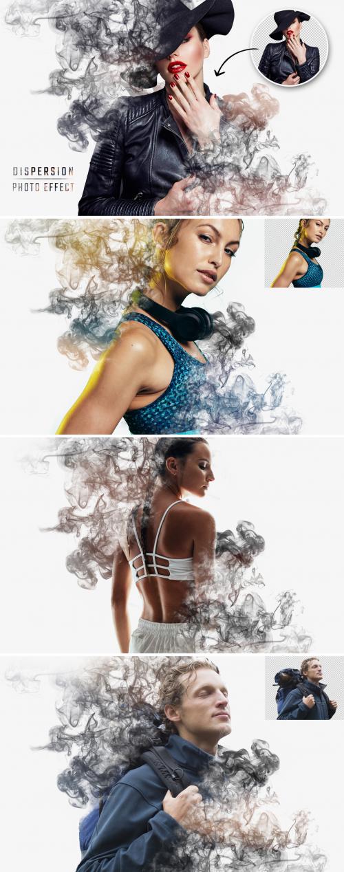 Dispersion Smoke Photo Effect Mockup