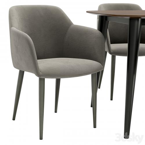 Cecilia dining chair and Sevilla table