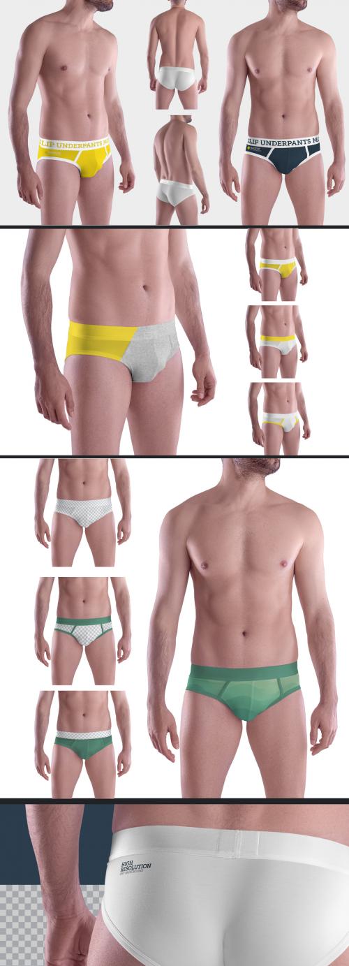 4 Mockups Men's Brief Underpants