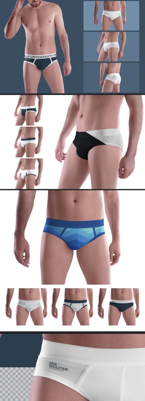 4 Mockups Men's Underpants