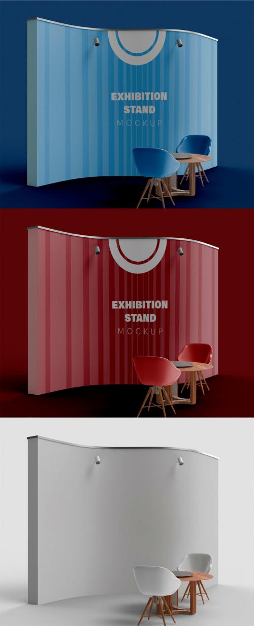 Curved Pop Up Banner Mockup