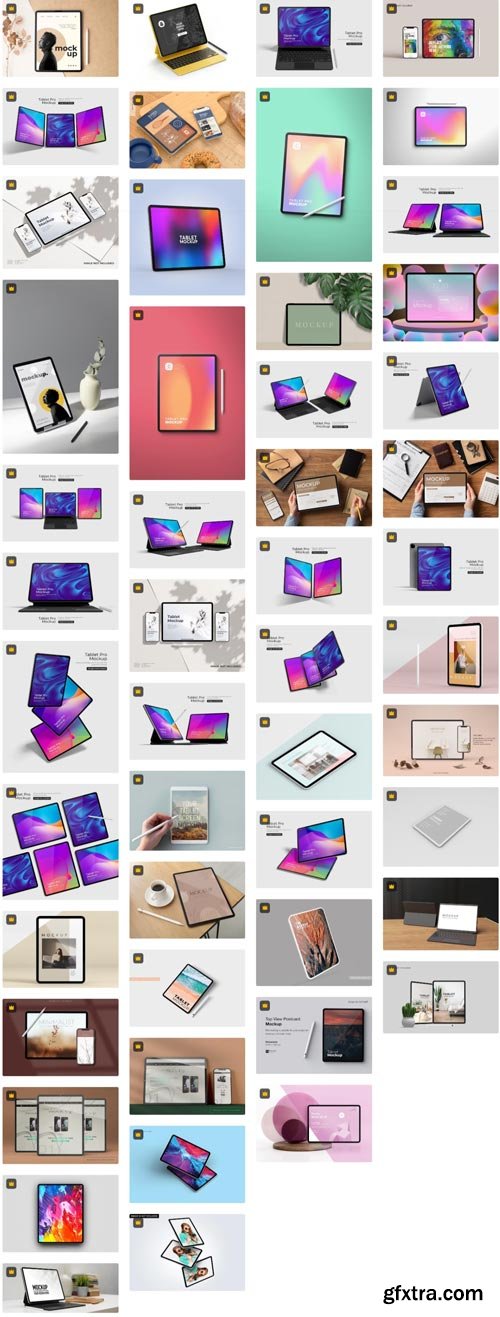 Premium Mockup Collections - Tablet Mockup - 130xPSD