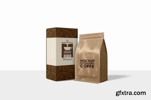 Coffee Bag Packaging Mockup Collections 15xPSD