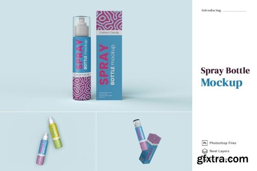 Plastic Spray Bottle Mockup Collections 15xPSD