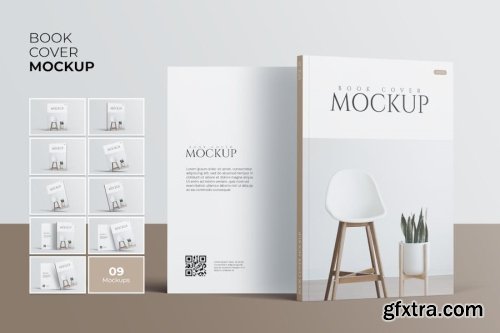 Book Cover Mockup Collections 12xPSD