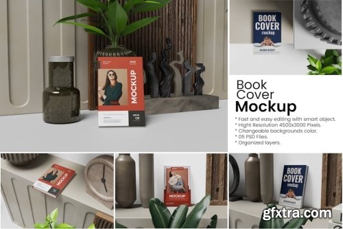 Book Cover Mockup Collections 12xPSD