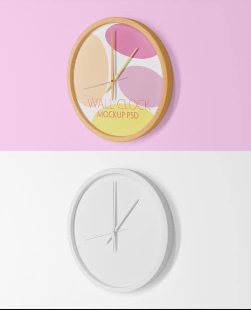 Round Wall Clock Mockup