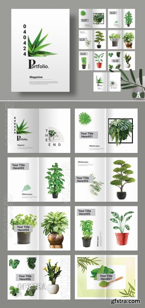 Minimal Portfolio Magazine Template 722054571