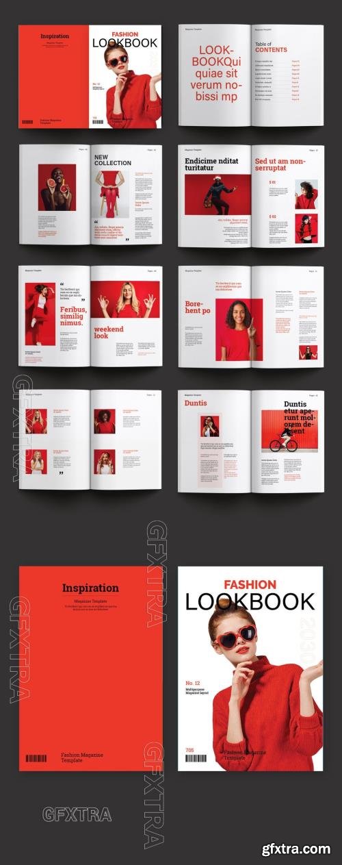 Look Book Fashion Magazine Template 721801360