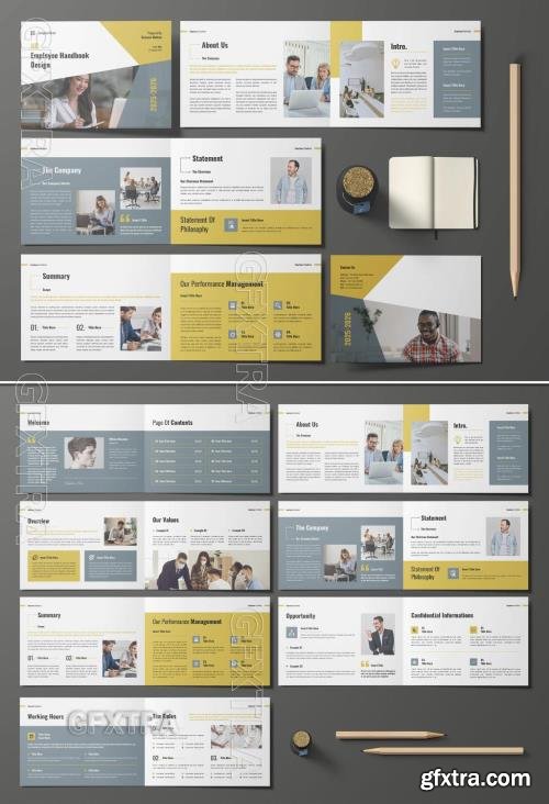 Employee Handbook Layout Design Template Landscape 721256764