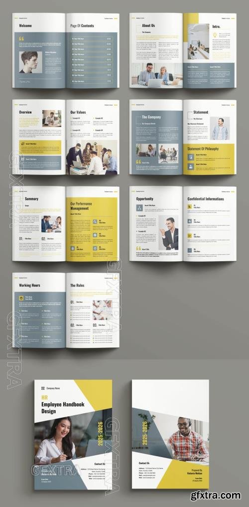 Employee Handbook Layout Design Template 721256748