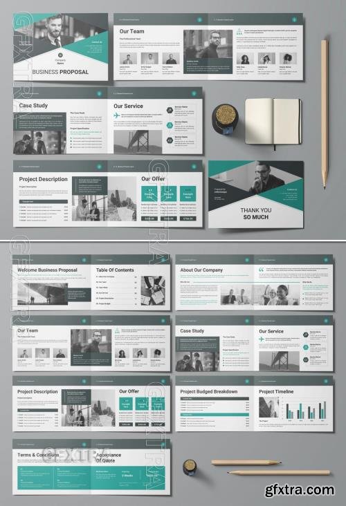 Business Brochure Proposal Layout Landscape 721256690