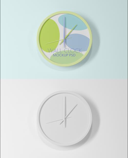 Round Wall Clock Mockup