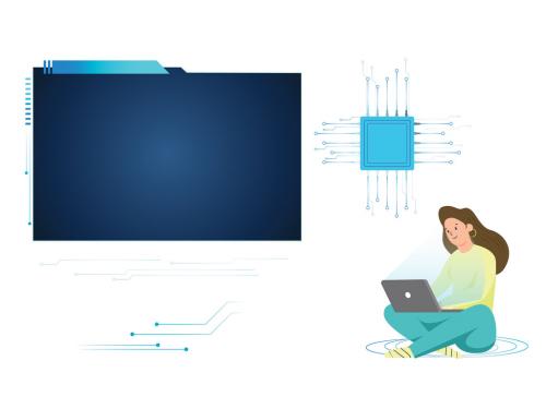 Computer Technology Microprocessor Illustration Elements