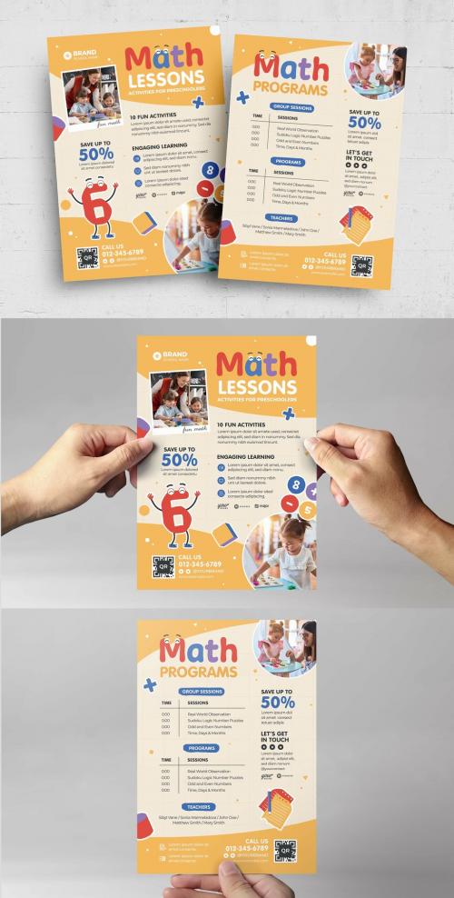 Math Education Flyer Poster Layout