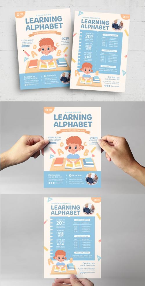 Cute Childrens Education School Flyer Poster