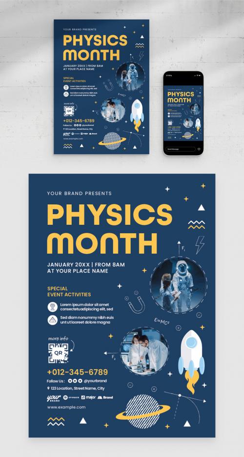 School Science Fair Physics Education Flyer Poster