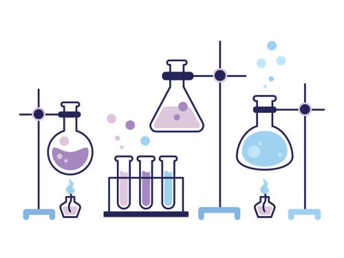 Science Chemistry Illustrations with Flat Style