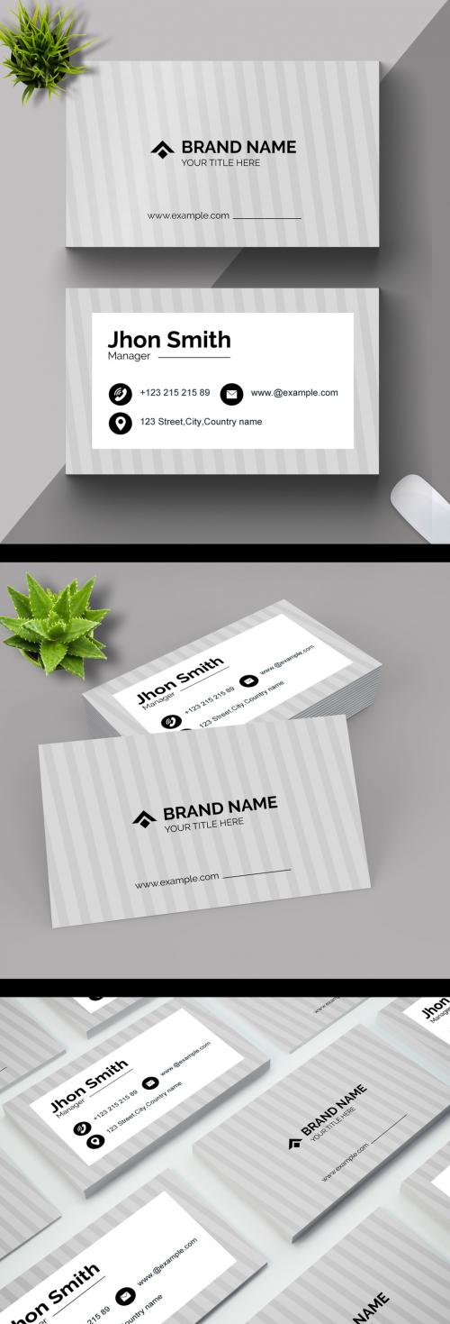 White Minimal Business Card