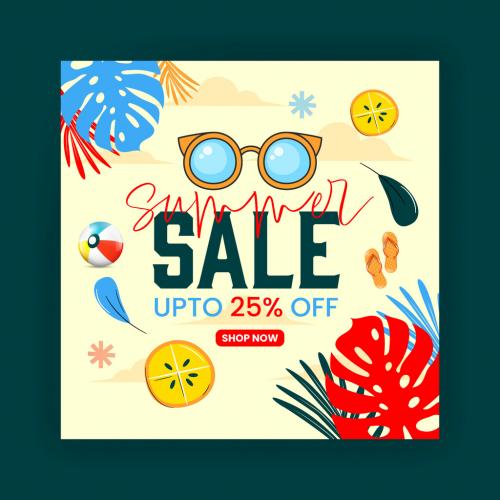 Summer Sale Social Media Post Design