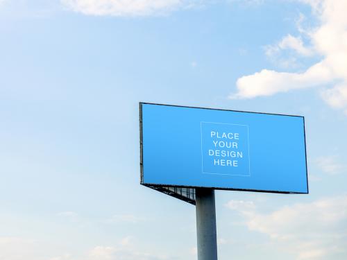 Billboard Mockup on the Sky Background