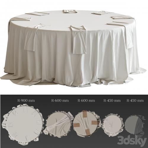 Tablecloth on a round table 77