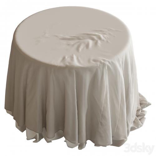 Tablecloth on a round table 77