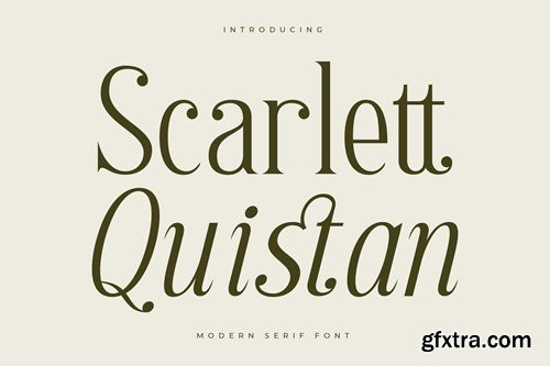 Scarlett Quistan Modern Serif Font PTRUNBF