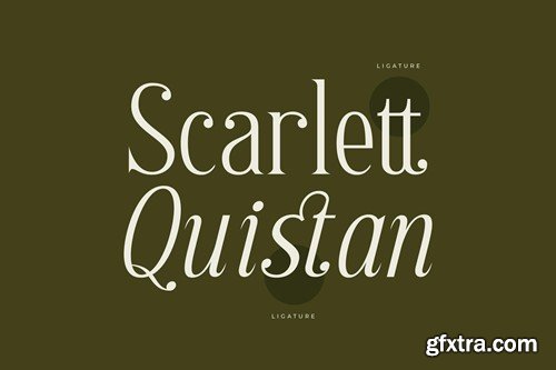 Scarlett Quistan Modern Serif Font PTRUNBF