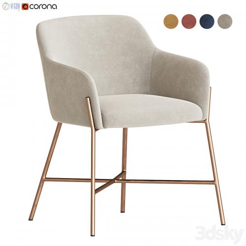 Ana Velvet Arm Dining Chair