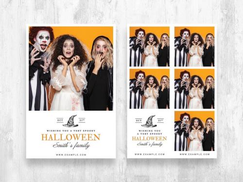 Halloween Photo Card Layout