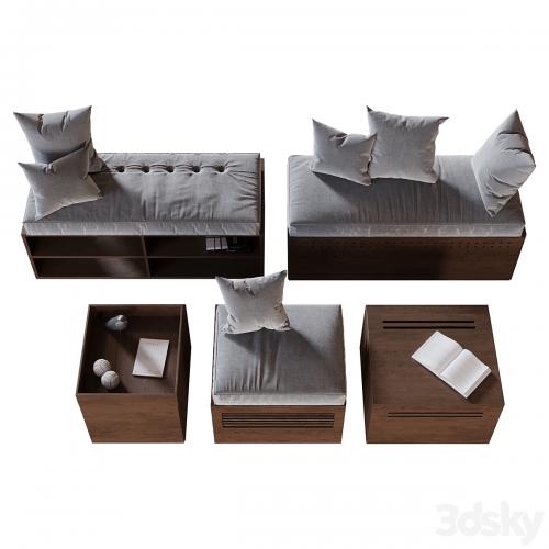 Modules and Window Seat Pillows set