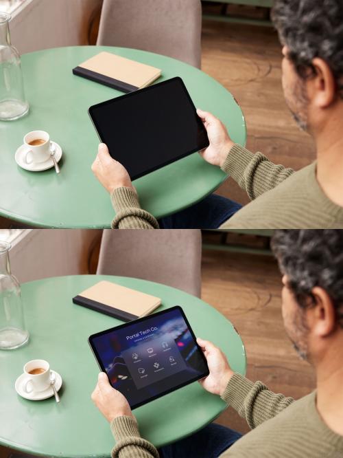 Using Tablet Mockup at Home