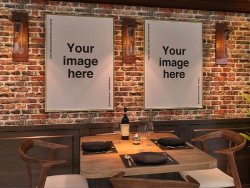 Bar Restaurant Poster Mockup