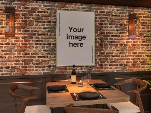 Bar Restaurant Poster Mockup