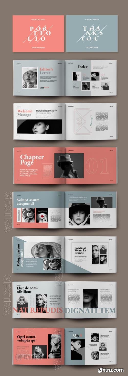 Modern Portfolio Magazine Design Layout Landscape 723717859